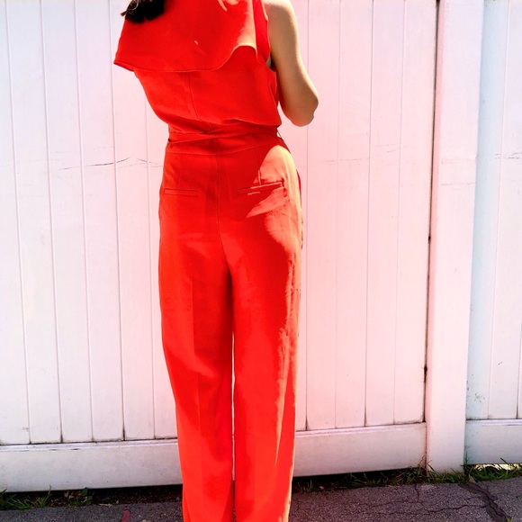 SOLD NWT Banana Republic sz 2 Orange Romper - Picture 2 of 4